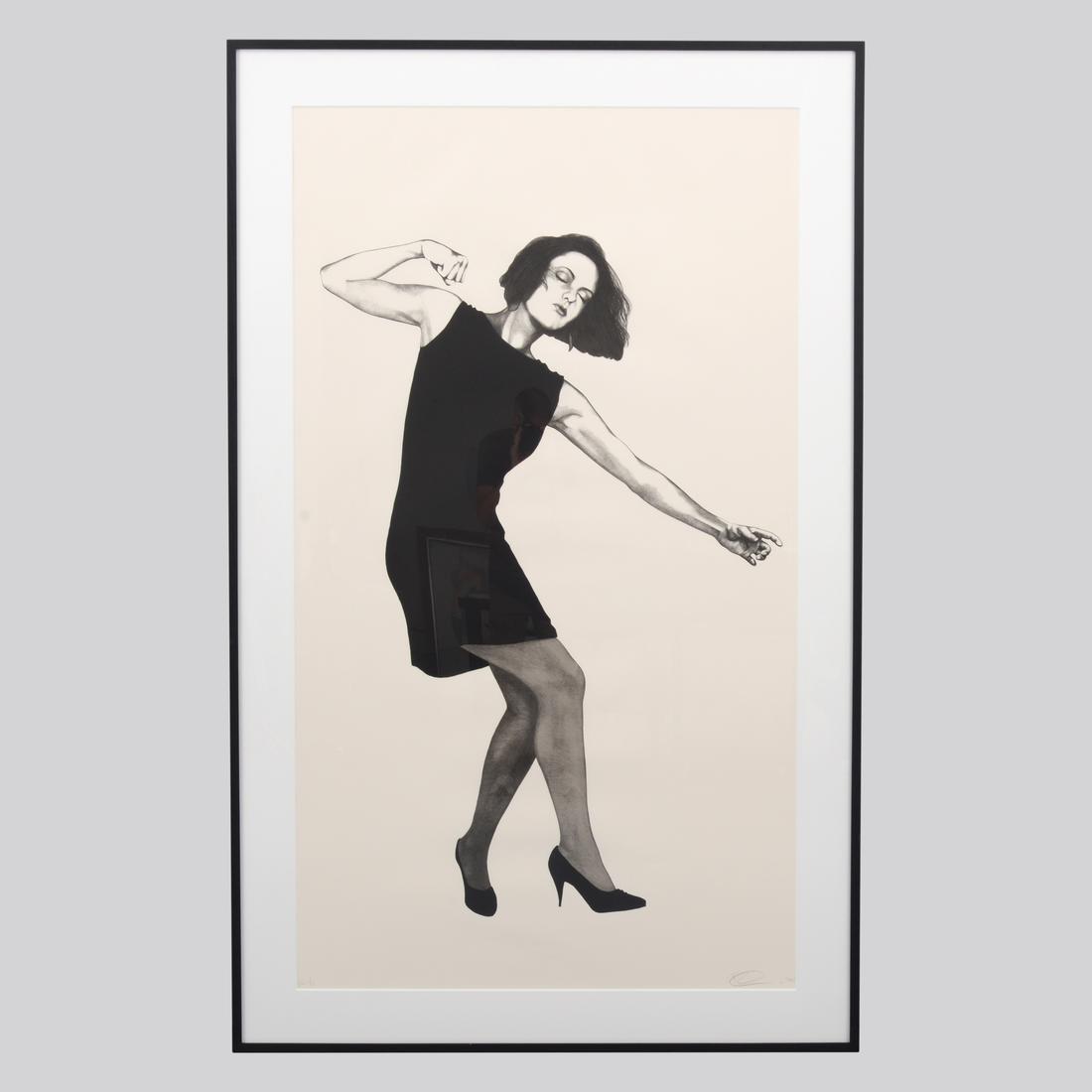 Large Robert Longo TILLMAN Lithograph, 70″H (JAMES also available, priced each) - Image 2