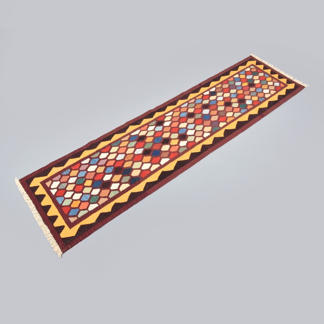 Large Yeni Kilim Runner Rug, 128″L – Mezzanine Gallery Shop at Metropolitan Museum - Image 2