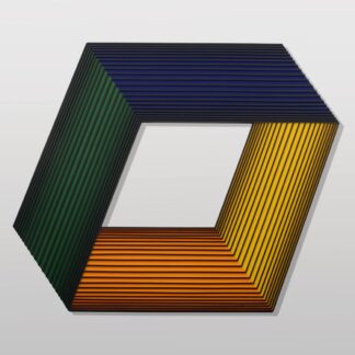 Monumental Richard Anuszkiewicz GRAND INNER YELLOW LIGHT Painting