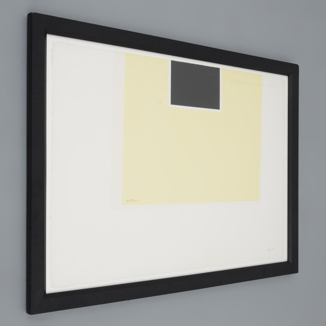 Robert Motherwell UNTITLED (YELLOW/BLACK) Screenprint - Image 2