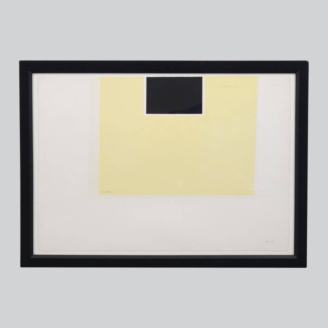 Robert Motherwell UNTITLED (YELLOW/BLACK) Screenprint - Image 3