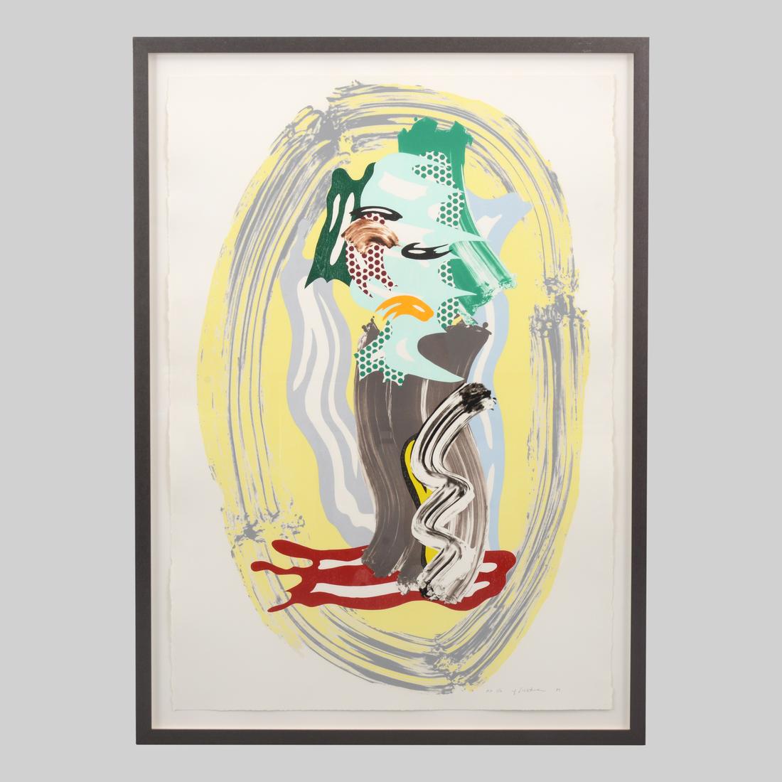 Roy Lichtenstein GREEN FACE Lithograph & Screenprint - Image 2