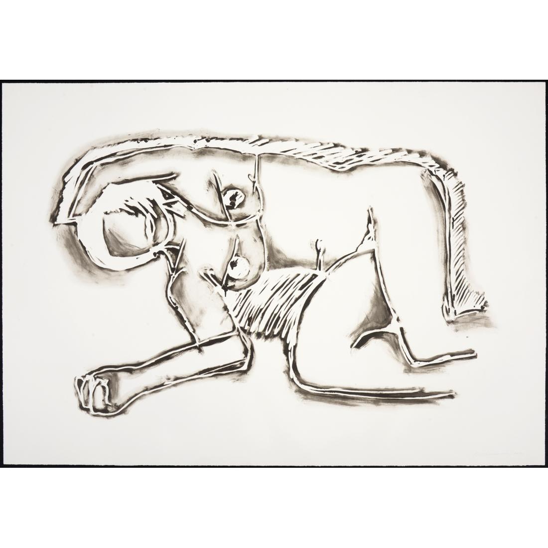 Tom Wesselmann MONICA LYING ON HER SIDE WITH SCRIBBLE Lithograph, 61″W - Image 6