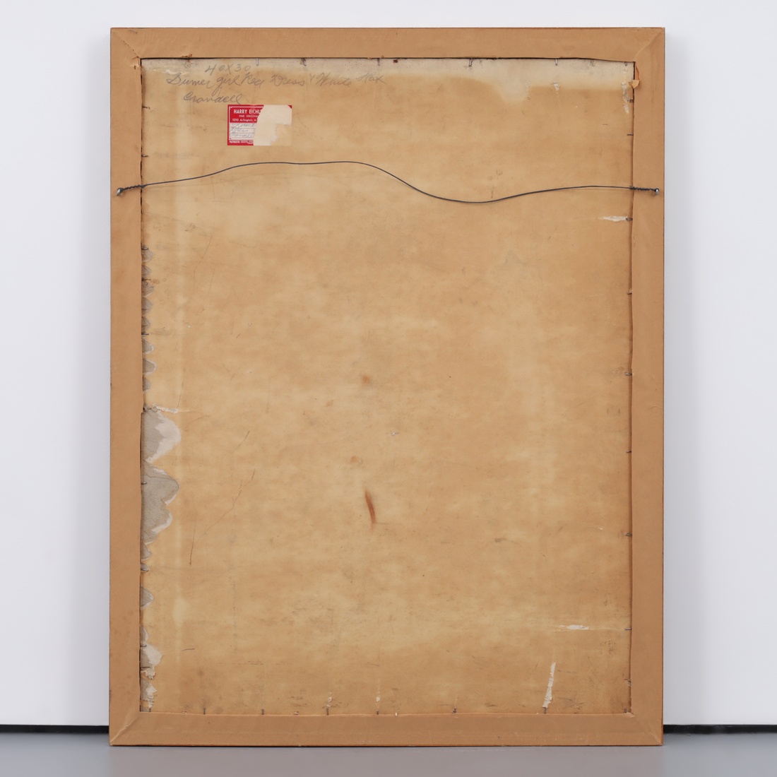 Bradshaw Crandell SUMMER GIRL RED DRESS AND WHITE HAT Painting, 39″H - Image 9