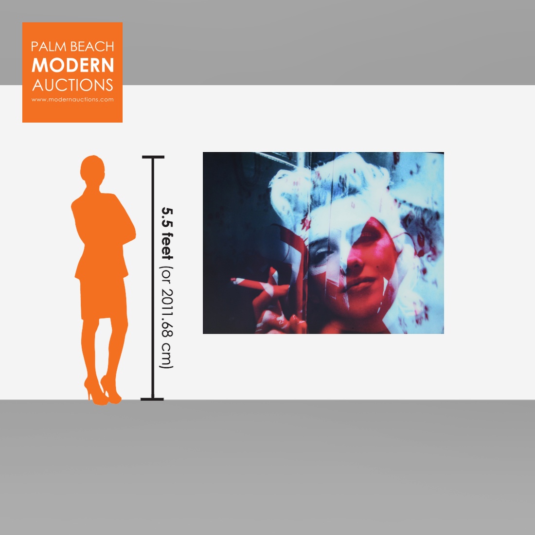 Jonathan Bermudes RED SMOKING STAR Gelatin Silver Print, Marilyn Monroe, 65.5″W - Image 7