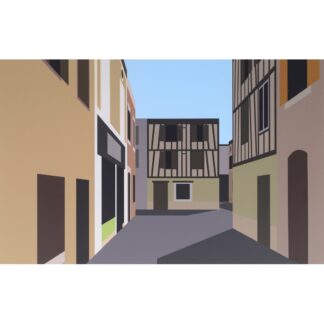 Julian Opie FRENCH VILLAGE 6 Inkjet Print, 87.75″W