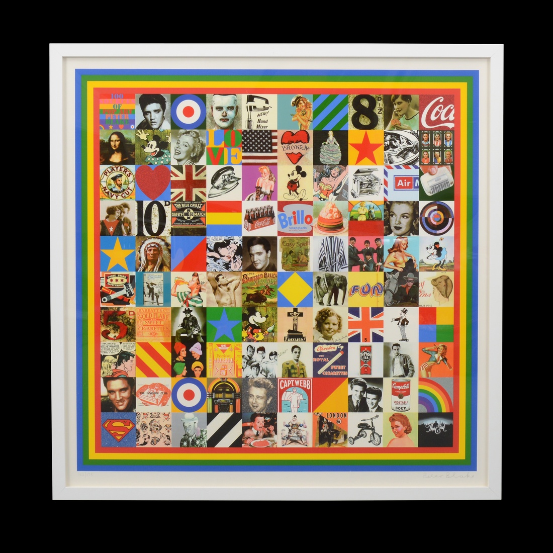 Peter Blake 100 SOURCES OF POP Diamond Dust Screenprint, 51″H - Image 2