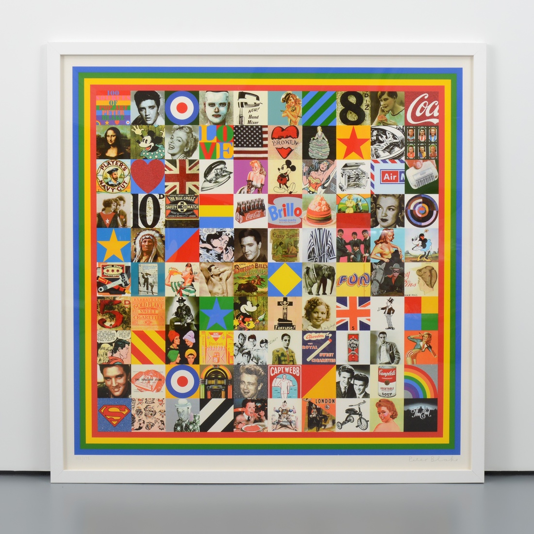 Peter Blake 100 SOURCES OF POP Diamond Dust Screenprint, 51″H - Image 3