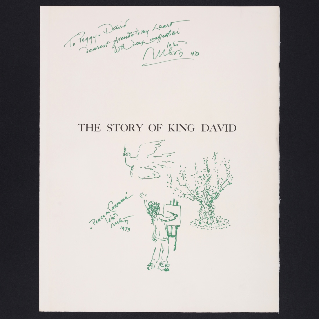 Reuven Rubin THE STORY OF KING DAVID PORTFOLIO Embellished Lithograph - Image 2