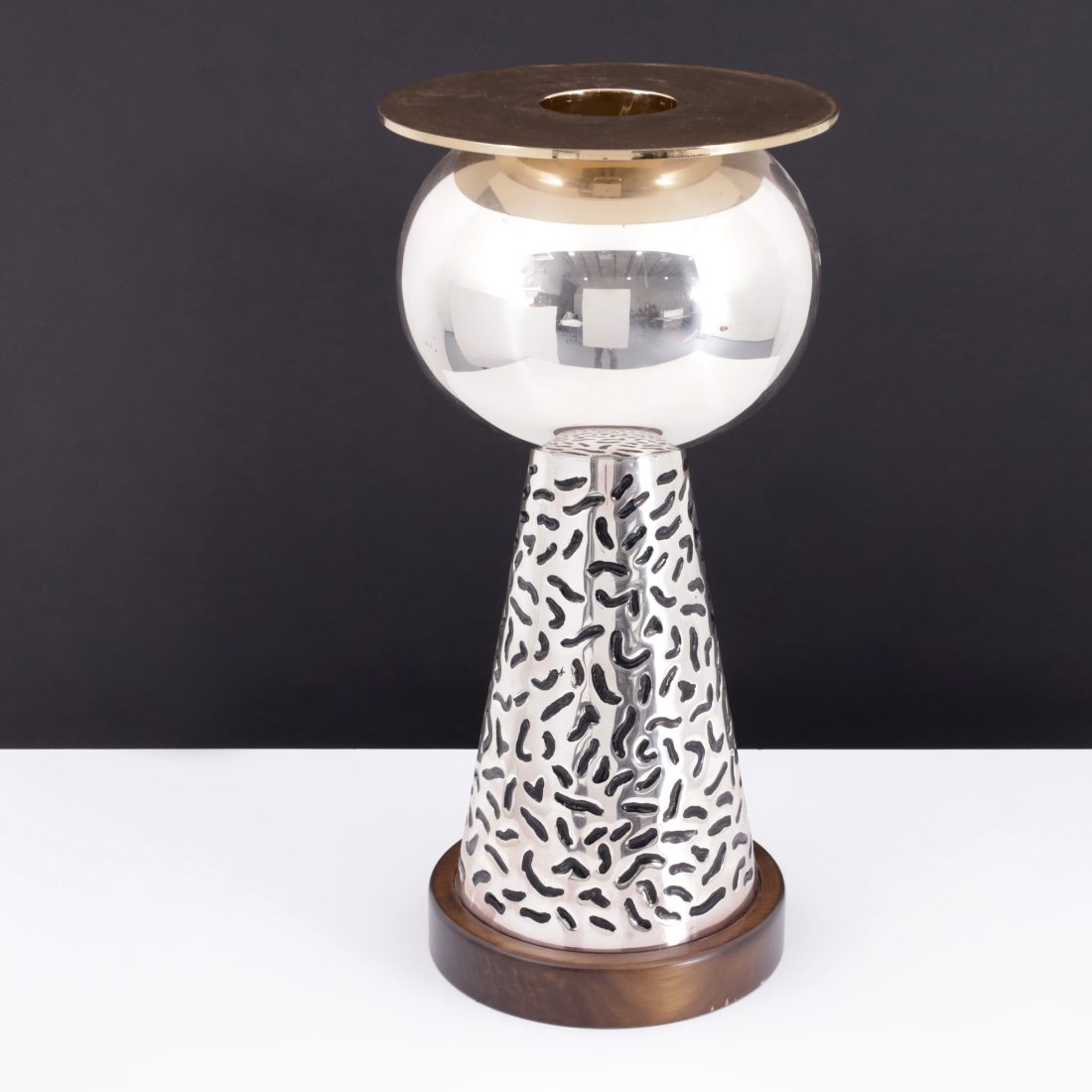 Ettore Sottsass BHARATA Series Silver Vase, Limited Edition, 20.25"H