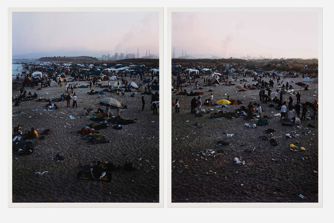 Massimo Vitali ROSIGNANO DAWN (Diptych) Offset Lithographs