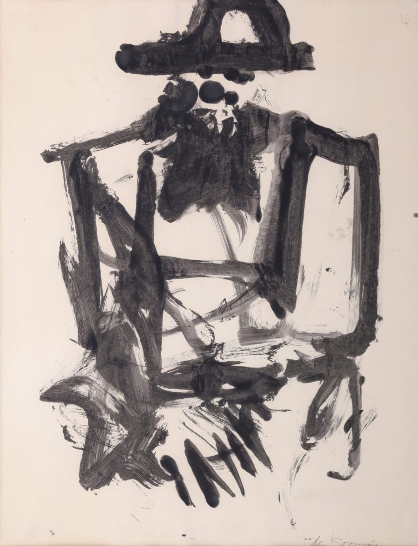 Willem de Kooning BEARDED MAN Watercolor