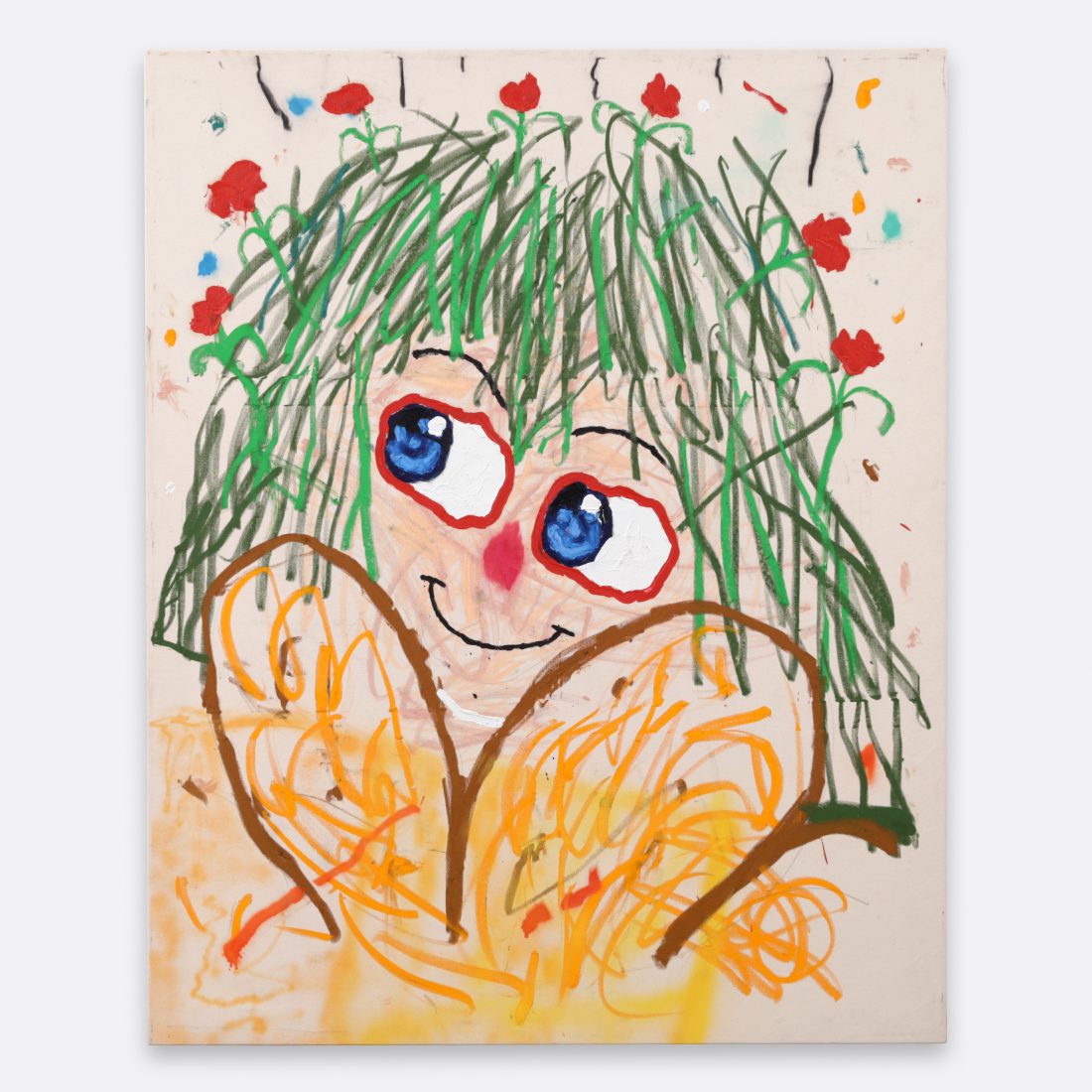 Edu Carrillo FLOWERS IN MY HEAD MELTING EVERYWHERE Painting, 64"H