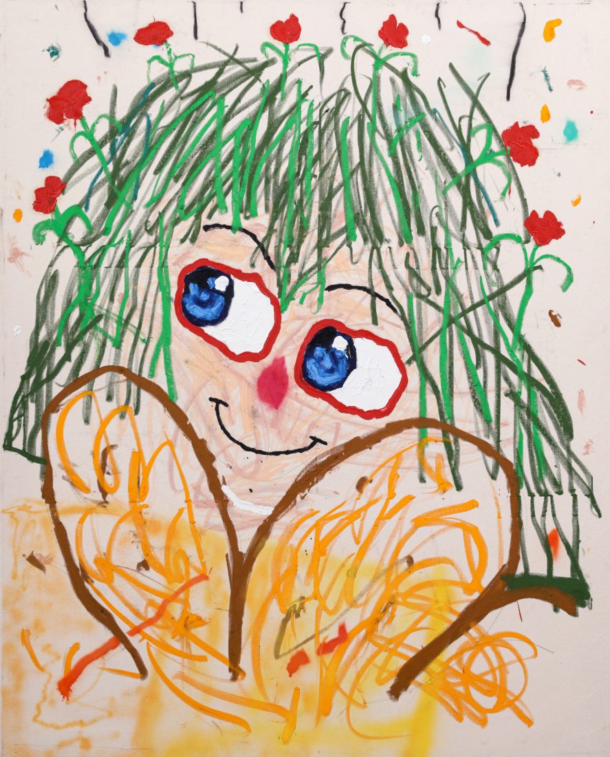 Edu Carrillo FLOWERS IN MY HEAD MELTING EVERYWHERE Painting, 64"H