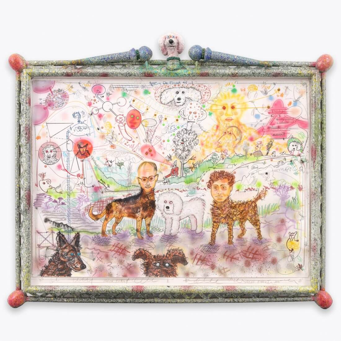 Roy De Forest TAYLOR FAMILY Painting, 41"W