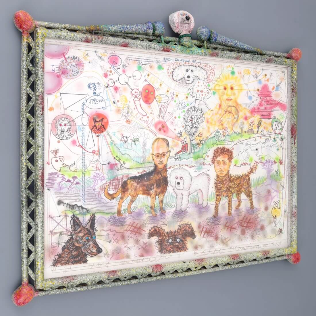 Roy De Forest TAYLOR FAMILY Painting, 41"W
